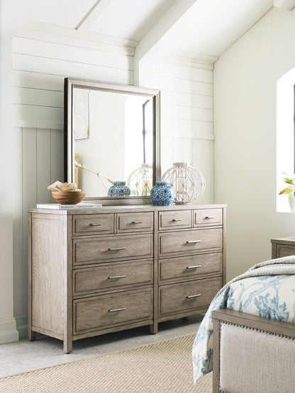 American Drew - West Fork Aged Taupe Parks Dresser With Mirror - 924-130020 view 5