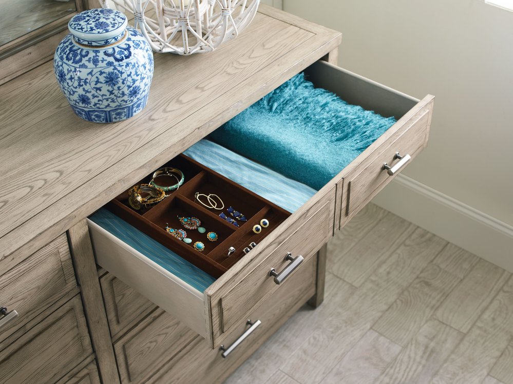 American Drew - West Fork Aged Taupe Parks Dresser With Mirror - 924-130020 view 6