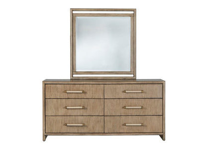 American Woodcrafters - Arlington 6-Drawer Dresser with Mirror - Nutmeg - 4300-DLM view 1