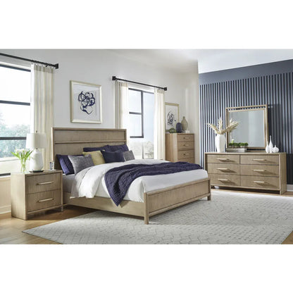 American Woodcrafters - Arlington Queen Panel 5pc Bedroom Set - Nutmeg - 4300-QPNPN-5PC view 1
