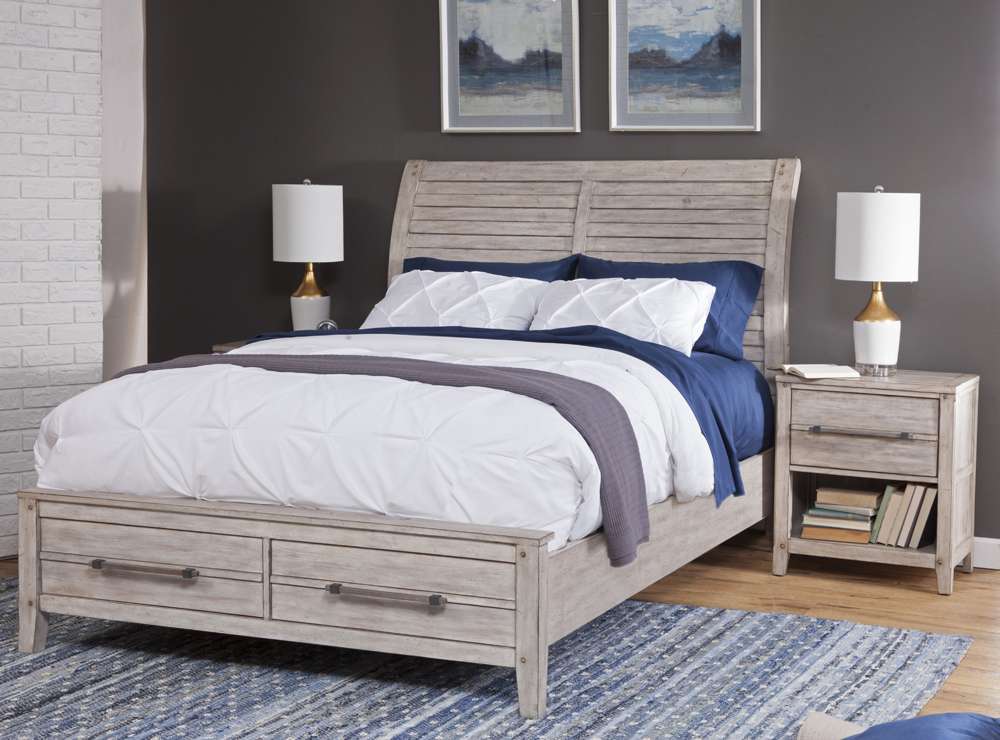 American Woodcrafters - Aurora 1 Drawer Nightstand - Whitewash - 2810-410 veiw 2