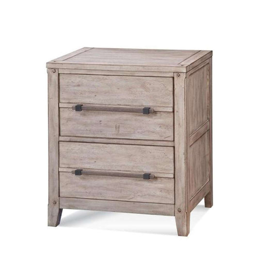 American Woodcrafters - Aurora 2 Drawer Nightstand - Whitewash - 2810-420 veiw 1