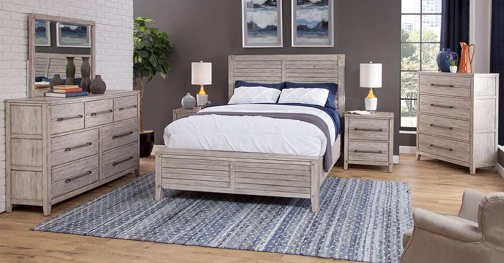 American Woodcrafters - Aurora 2 Drawer Nightstand - Whitewash - 2810-420 veiw 2