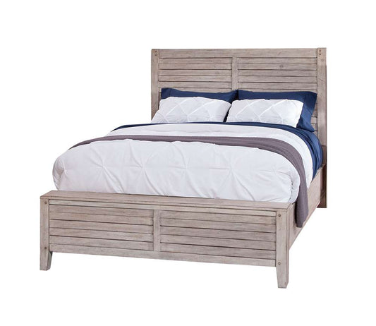 American Woodcrafters - Aurora King Panel Bed - With Panel Footboard - Whitewash - 2810-66PAN veiw 1