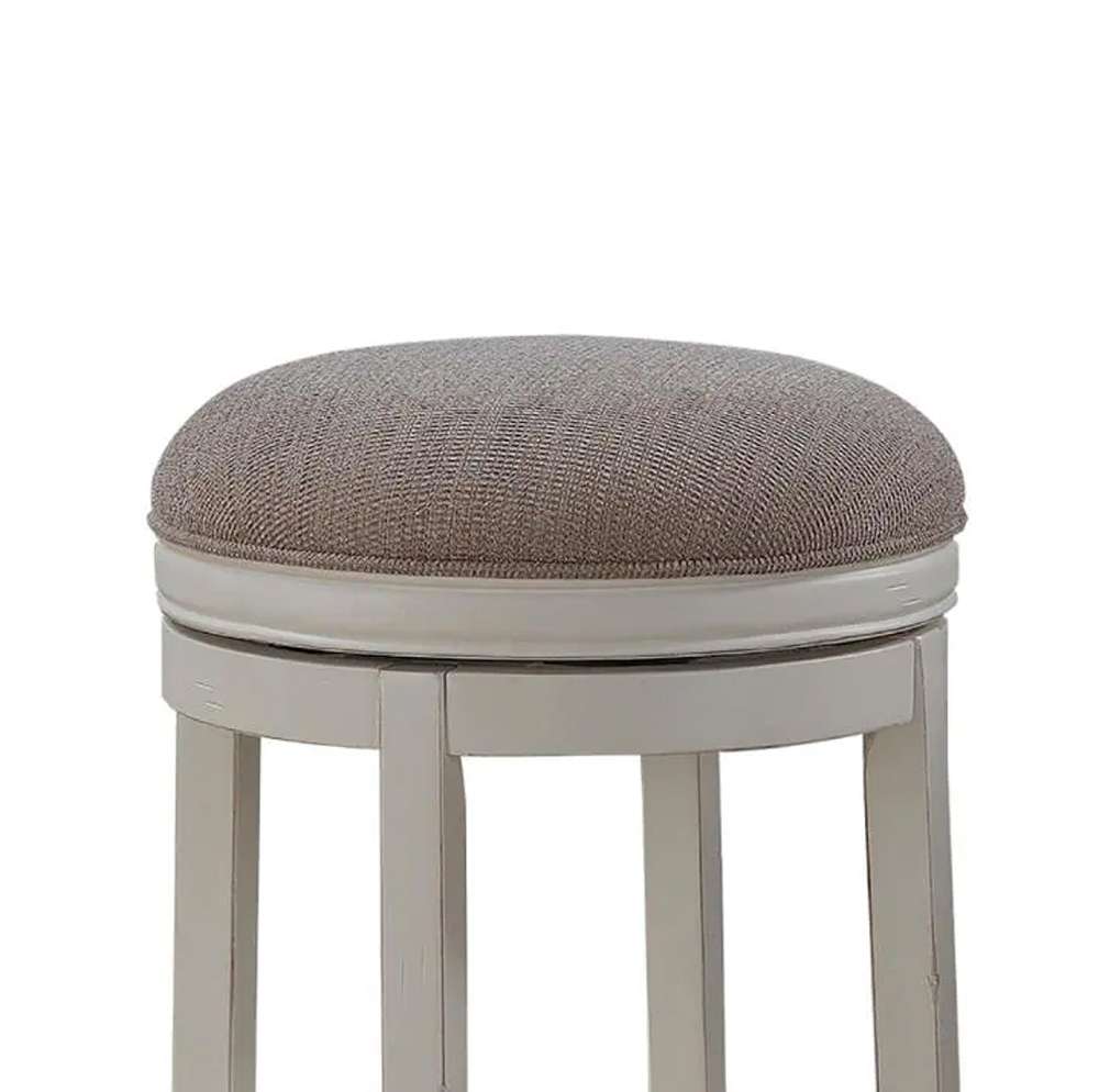 American Woodcrafters - Aversa Backless Stool w/ Wood Frame - Distressed Antique White - B2-204-34F veiw 2