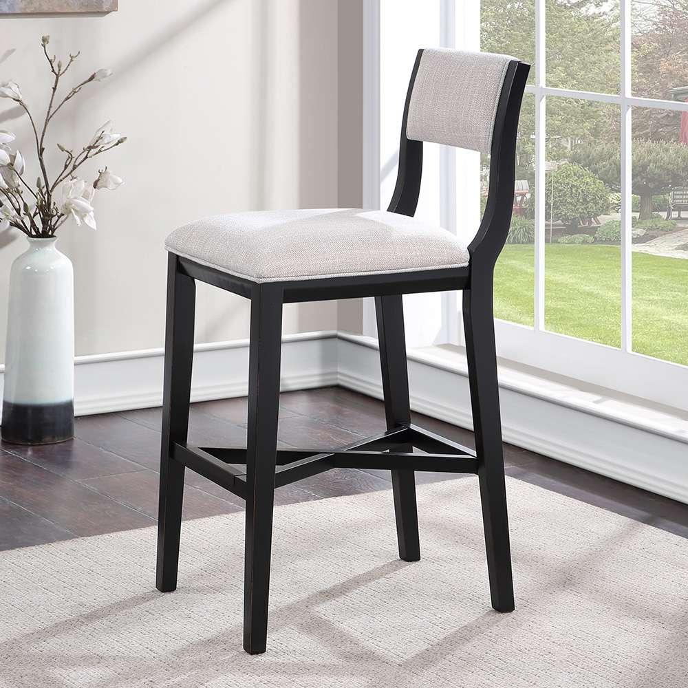 American Woodcrafters - Barcelona 30in Stool - Midnight Black - B2-270-30F veiw 8