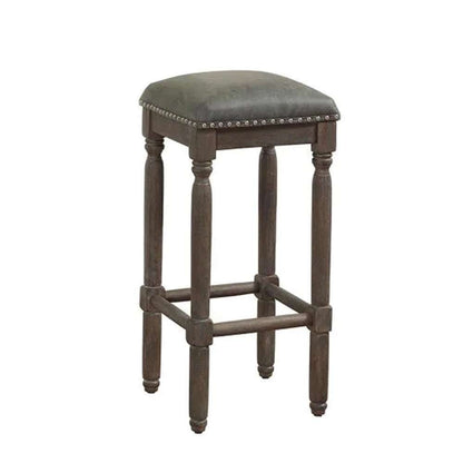 American Woodcrafters - Bronson Backless Stool w/ Wood Frame - Wire-brushed driftwood finish - B2-261-26L veiw 1