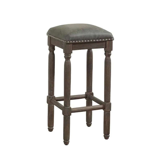 American Woodcrafters - Bronson Backless Stool w/ Wood Frame - Wire-brushed driftwood finish - B2-261-30L veiw 1
