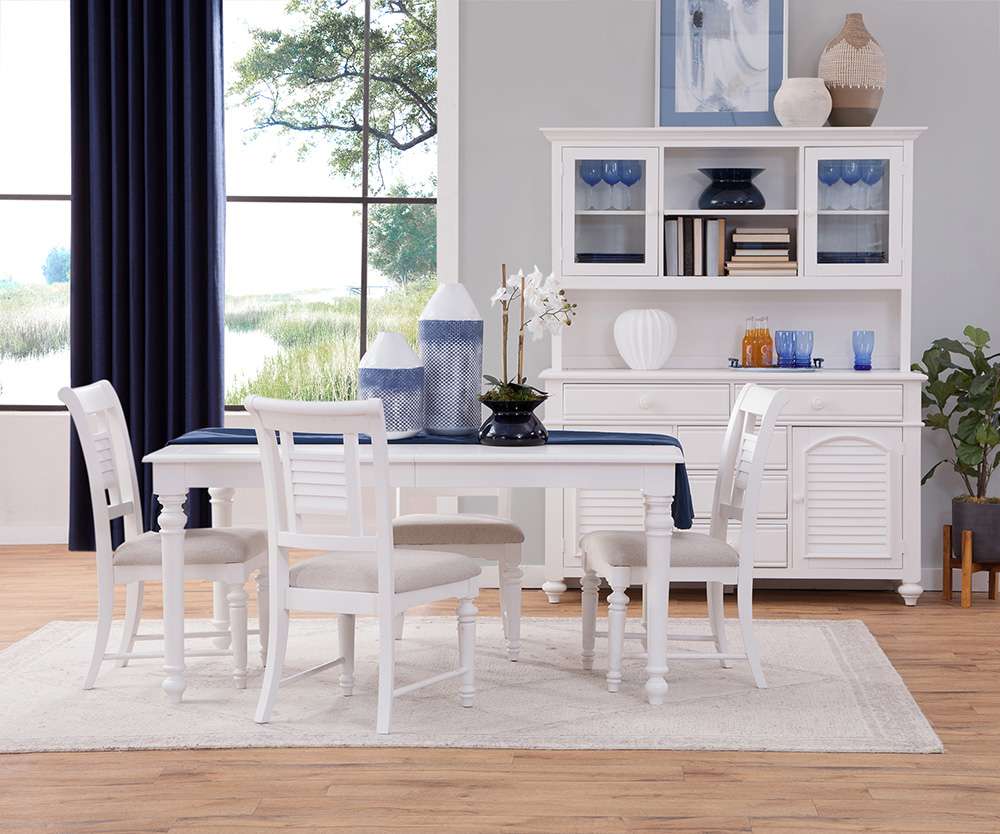 American Woodcrafters - Cottage Traditions Rectangle Dining Table - White Cottage - D-6510-550 veiw 4