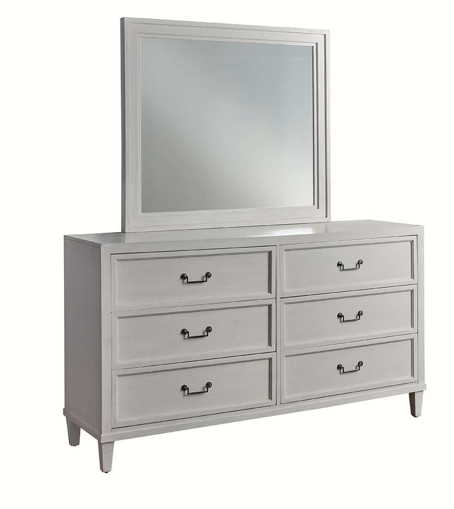 American Woodcrafters - Dunescape Dresser with Mirror - White - 1210-DDLM veiw 1