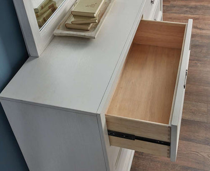 American Woodcrafters - Dunescape Dresser with Mirror - White - 1210-DDLM veiw 3