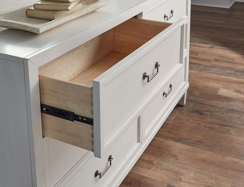 American Woodcrafters - Dunescape Dresser with Mirror - White - 1210-DDLM veiw 4