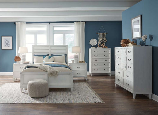 American Woodcrafters - Dunescape King Panel Bed - White - 1210-66PAN veiw 2