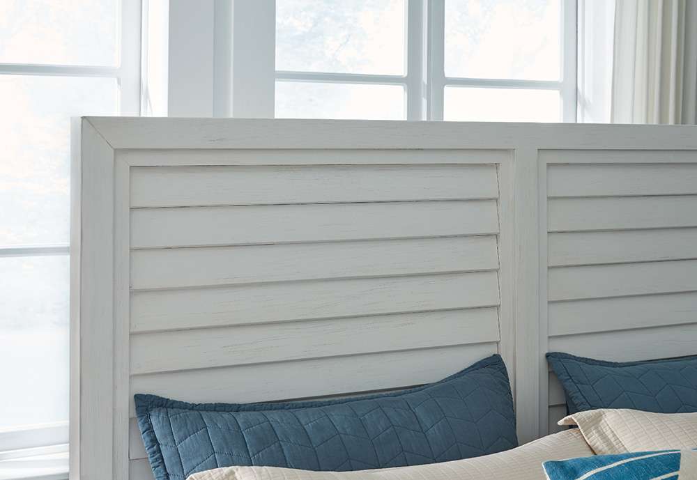 American Woodcrafters - Dunescape King Panel Bed - White - 1210-66PAN veiw 3