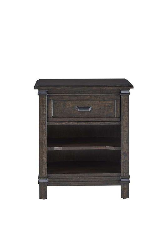 American Woodcrafters - Farmwood 1-Drawer Nightstand - Whiskey Barrell - 6600-412 veiw 1
