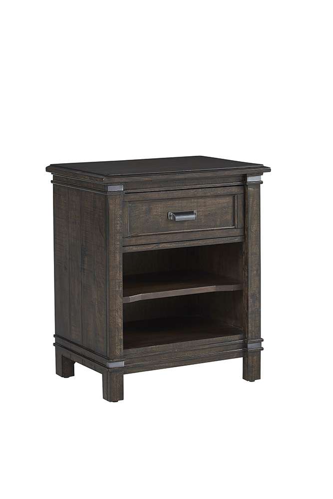 American Woodcrafters - Farmwood 1-Drawer Nightstand - Whiskey Barrell - 6600-412 veiw 2