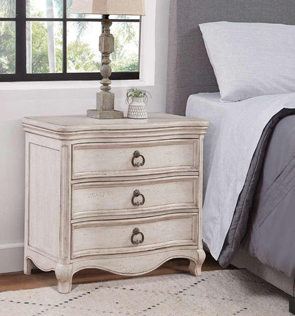 American Woodcrafters - Genoa 3-Drawer Nightstand - Antique White - 1580-430 veiw 3