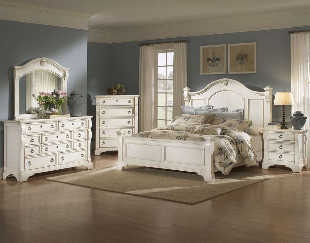 American Woodcrafters - Heirloom Five Drawer Chest - Antique White - 2910-150 veiw 2