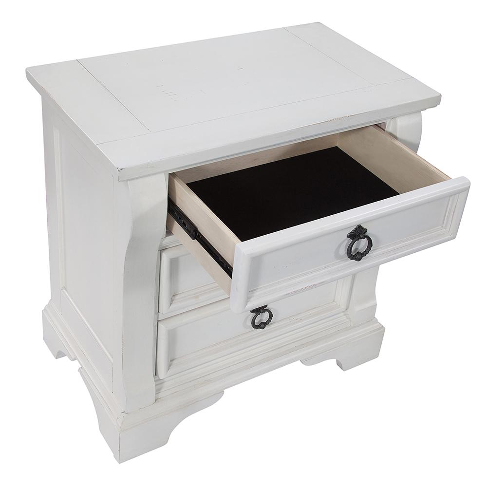 American Woodcrafters - Heirloom Night Stand - Antique White - 2910-430 veiw 2