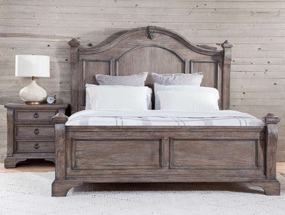 American Woodcrafters - Heirloom Queen Poster Bed - Rustic Charcoal - 2975-50POS veiw 4