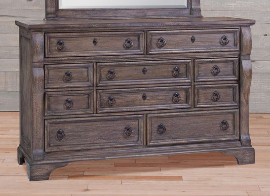 American Woodcrafters - Heirloom Triple Dresser - Rustic Charcoal - 2975-210 veiw 1
