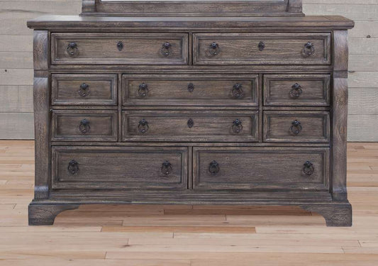 American Woodcrafters - Heirloom Triple Dresser - Rustic Charcoal - 2975-210 veiw 2