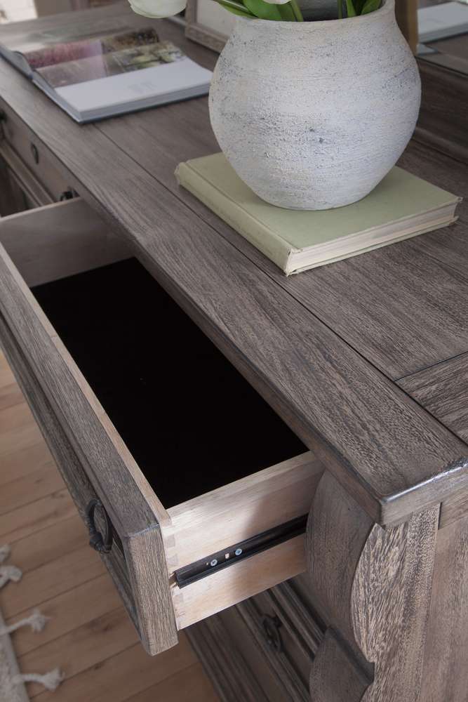 American Woodcrafters - Heirloom Triple Dresser - Rustic Charcoal - 2975-210 veiw 3