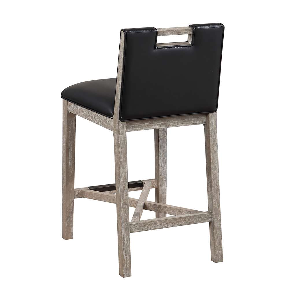 American Woodcrafters - Jakarta 26in Stool - Driftwood Grey - B2-264-26L veiw 2