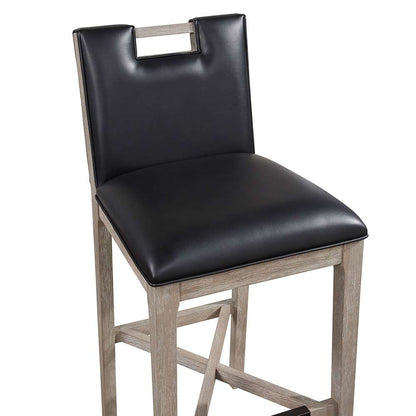 American Woodcrafters - Jakarta 26in Stool - Driftwood Grey - B2-264-26L veiw 3