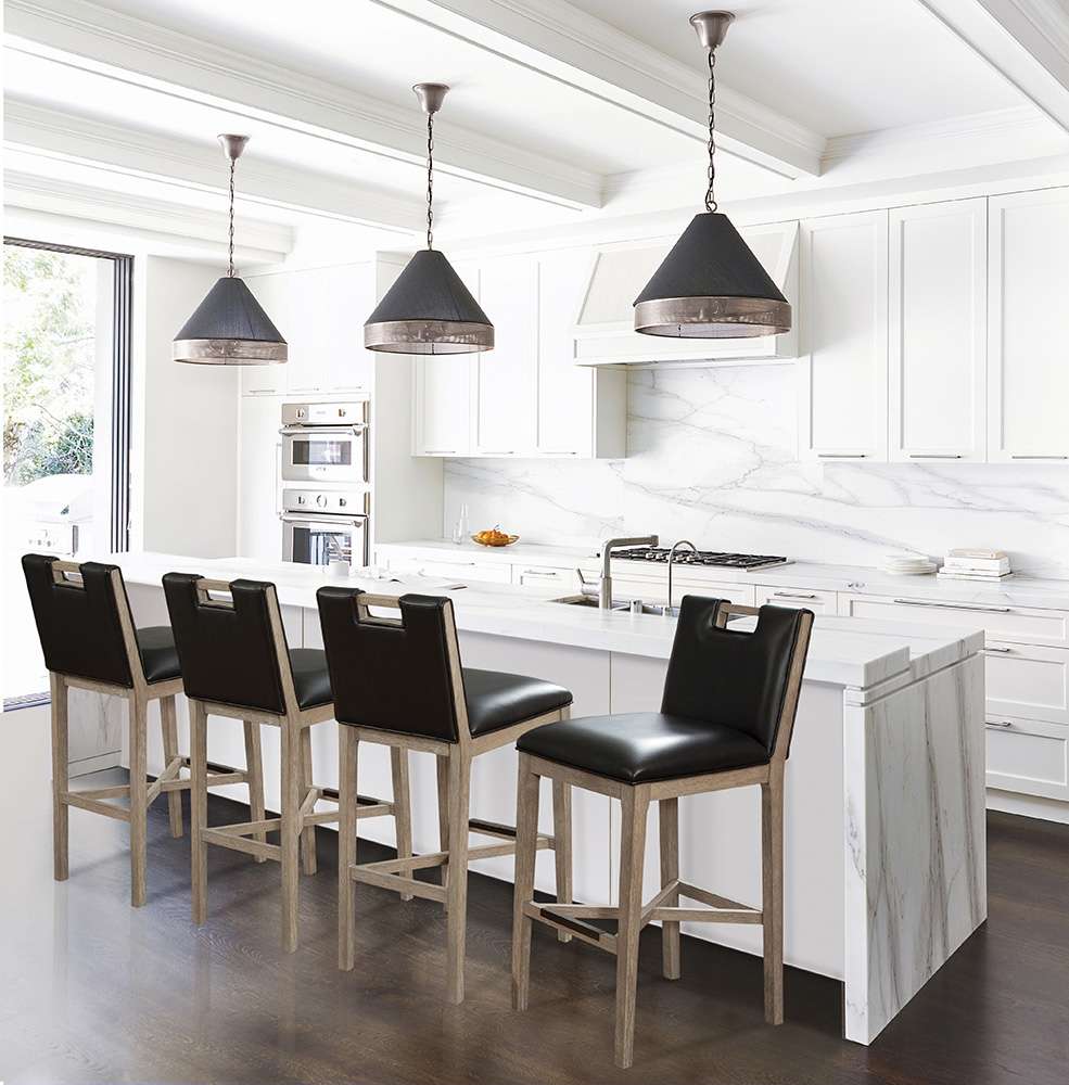 American Woodcrafters - Jakarta 26in Stool - Driftwood Grey - B2-264-26L veiw 4