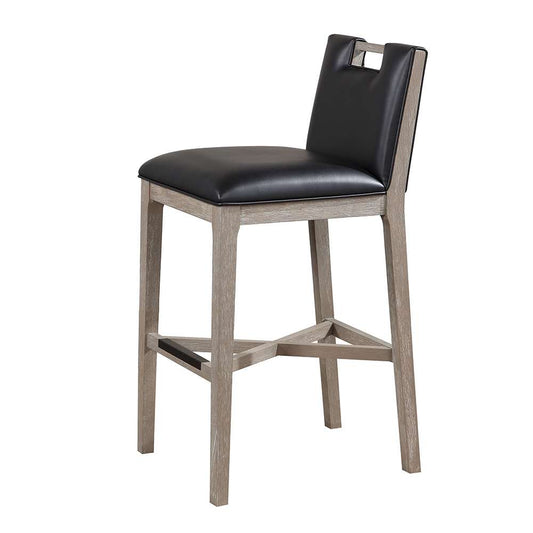 American Woodcrafters - Jakarta 30in Stool - Driftwood Grey - B2-264-30L veiw 2