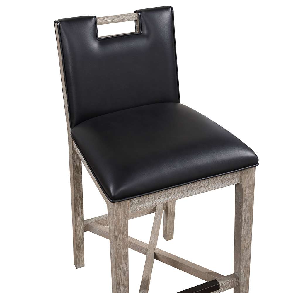 American Woodcrafters - Jakarta 30in Stool - Driftwood Grey - B2-264-30L veiw 4