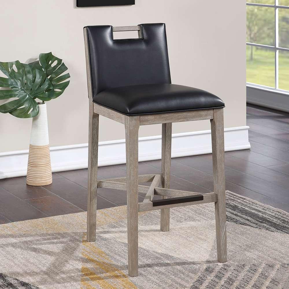 American Woodcrafters - Jakarta 30in Stool - Driftwood Grey - B2-264-30L veiw 7