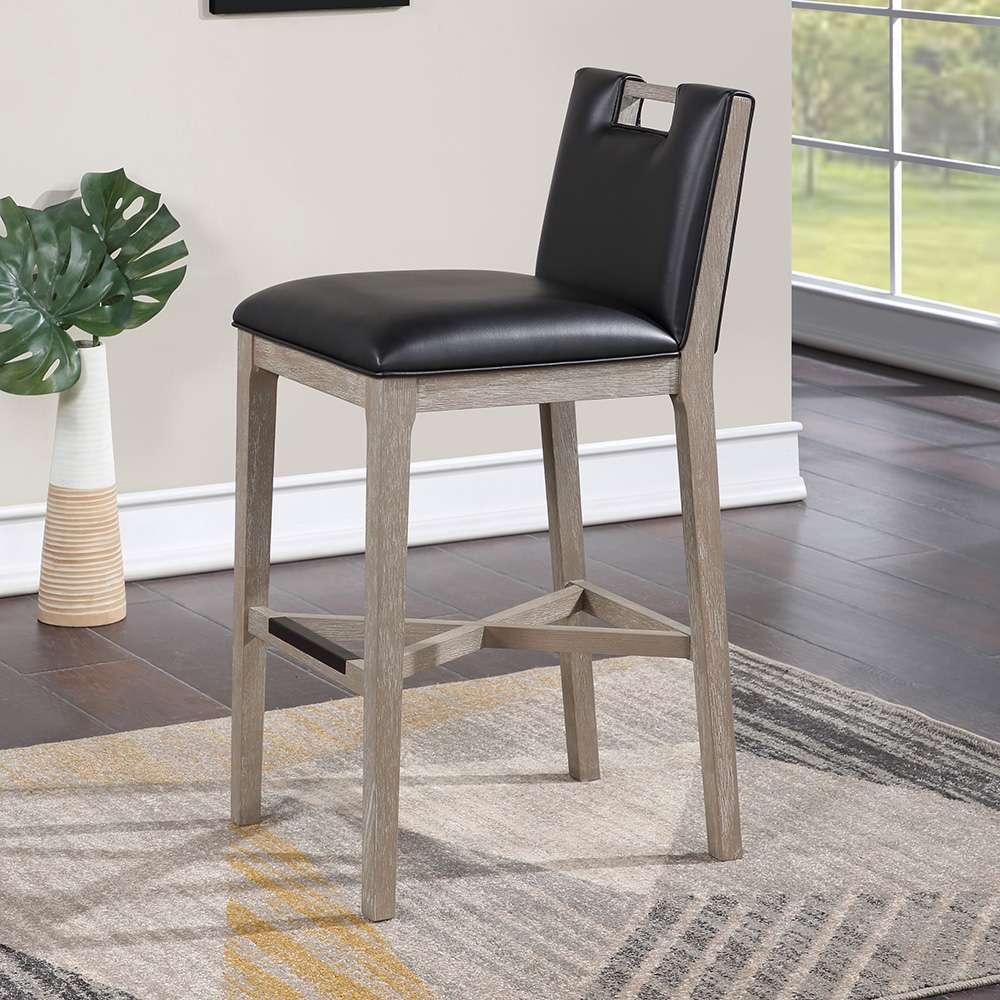 American Woodcrafters - Jakarta 30in Stool - Driftwood Grey - B2-264-30L veiw 8