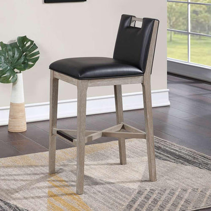American Woodcrafters - Jakarta 30in Stool - Driftwood Grey - B2-264-30L veiw 8