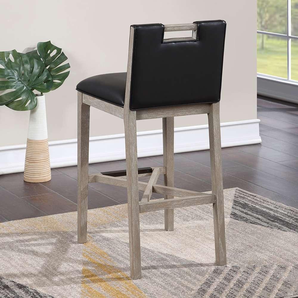 American Woodcrafters - Jakarta 30in Stool - Driftwood Grey - B2-264-30L veiw 9