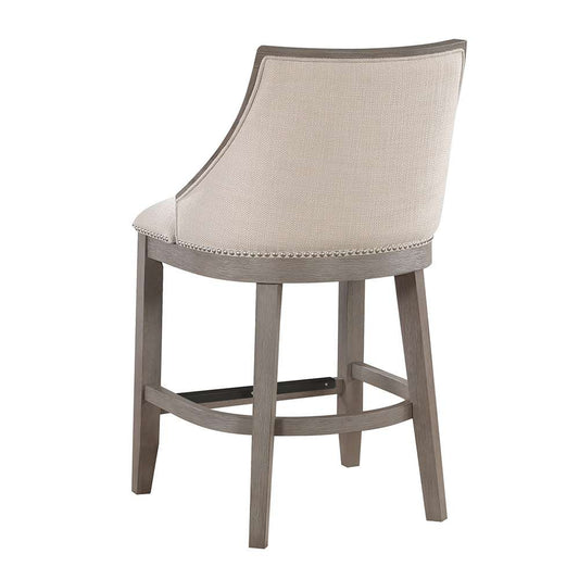 American Woodcrafters - Keller Counter Height Stool 26in - Beige Fabric - Greywood Finish - B2-240-26F veiw 2