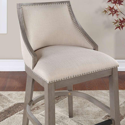 American Woodcrafters - Keller Counter Height Stool 26in - Beige Fabric - Greywood Finish - B2-240-26F veiw 8