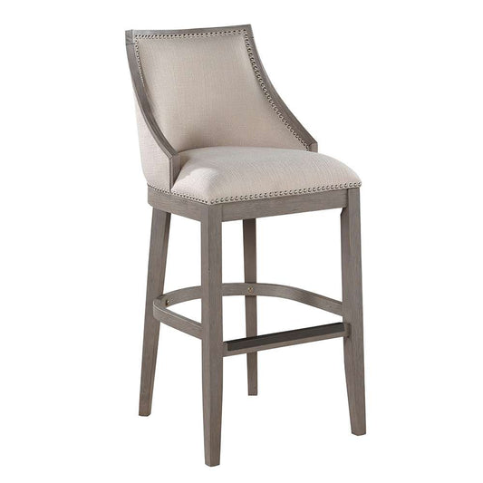 American Woodcrafters - Keller Counter Height Stool 30in - Beige Fabric - Greywood Finish - B2-240-30F veiw 1