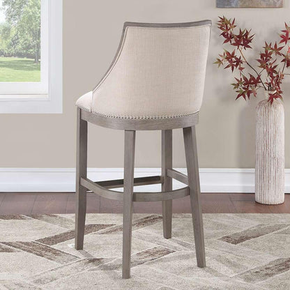 American Woodcrafters - Keller Counter Height Stool 30in - Beige Fabric - Greywood Finish - B2-240-30F veiw 7