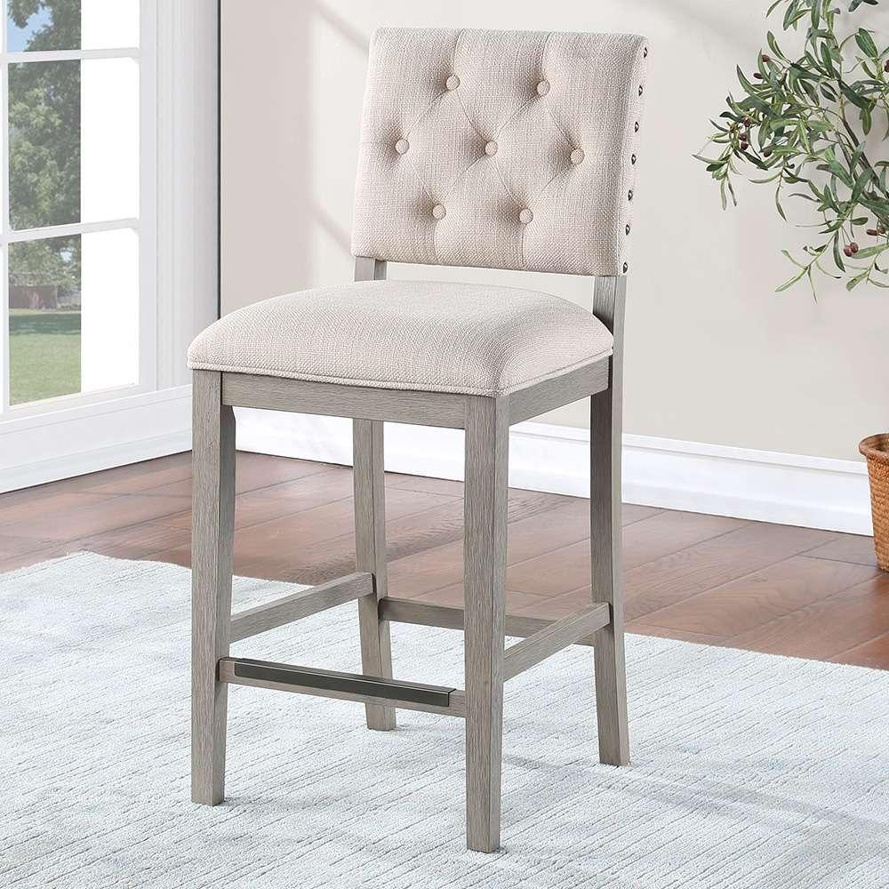 American Woodcrafters - Lancaster 26in Stool - Quarry Grey - B2-305-26F veiw 5