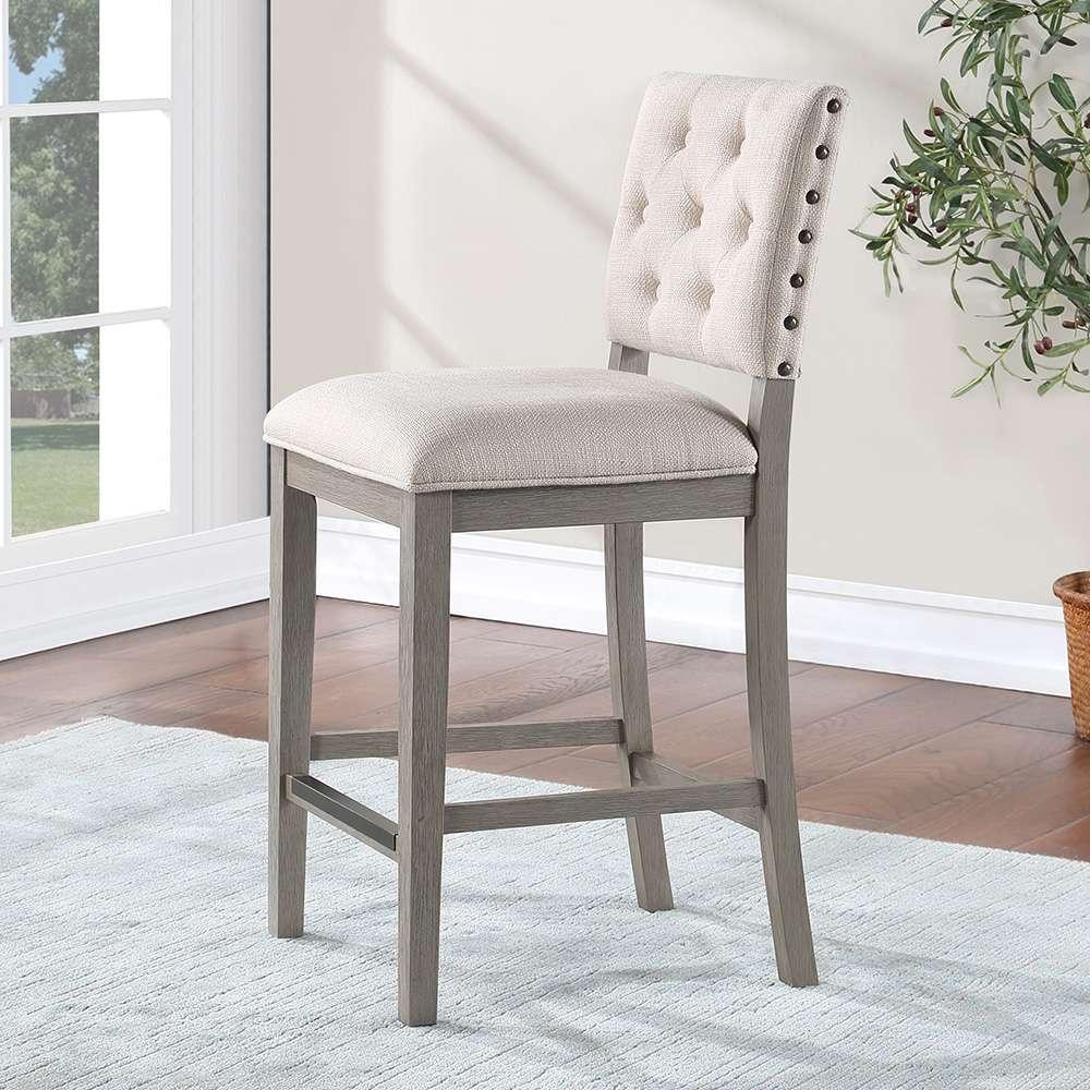 American Woodcrafters - Lancaster 26in Stool - Quarry Grey - B2-305-26F veiw 7