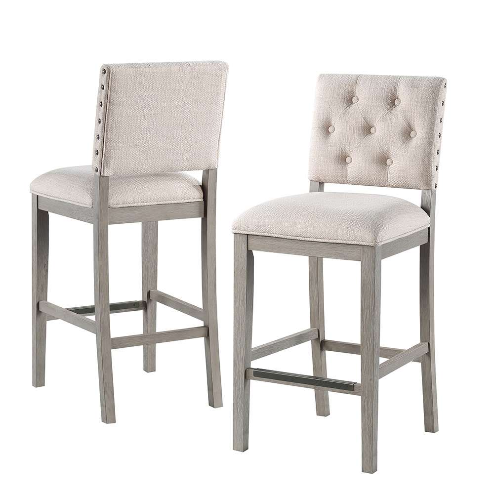 American Woodcrafters - Lancaster 30in Stool - Quarry Grey - B2-305-30F veiw 4