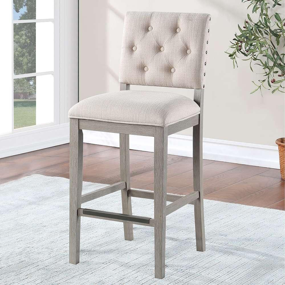 American Woodcrafters - Lancaster 30in Stool - Quarry Grey - B2-305-30F veiw 5