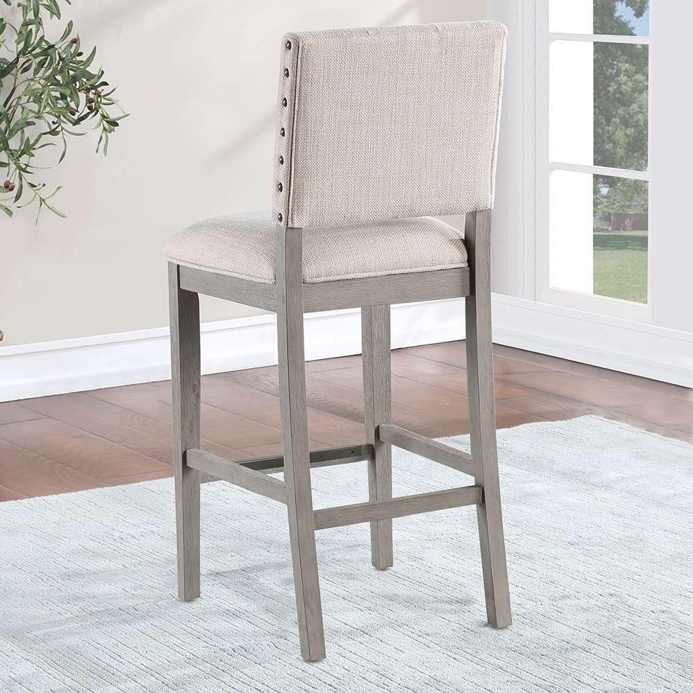 American Woodcrafters - Lancaster 30in Stool - Quarry Grey - B2-305-30F veiw 6