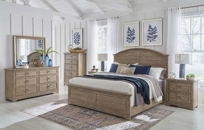 American Woodcrafters - Meadowbrook Arched King Bed - Sand - 2600-66ARPN veiw 3