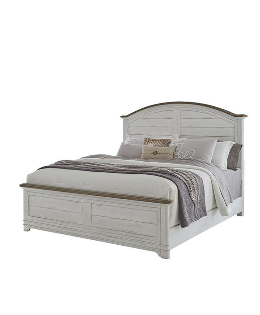 American Woodcrafters - Meadowbrook Arched King Bed - Whitewash - Sand Top - 2610-66ARPN veiw 1
