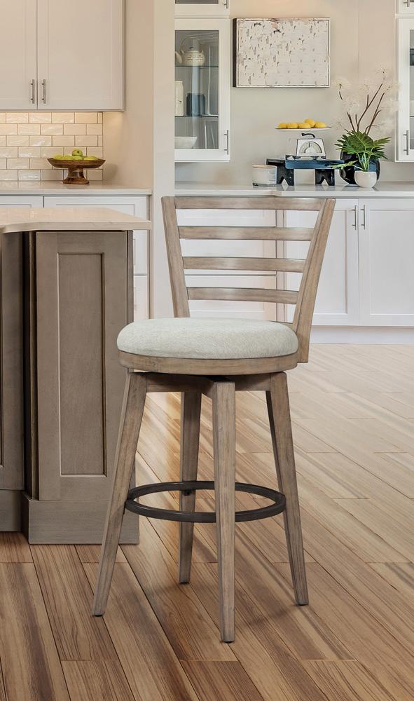 American Woodcrafters - Meadowbrook Bar Height Swivel Stool - Brown - D-2600-349-30F veiw 6