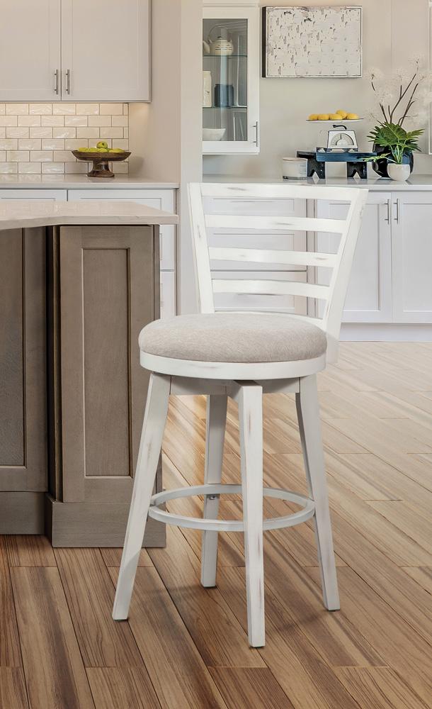 American Woodcrafters - Meadowbrook Bar Height Swivel Stool - Whitewashed - D-2610-350-30F veiw 6