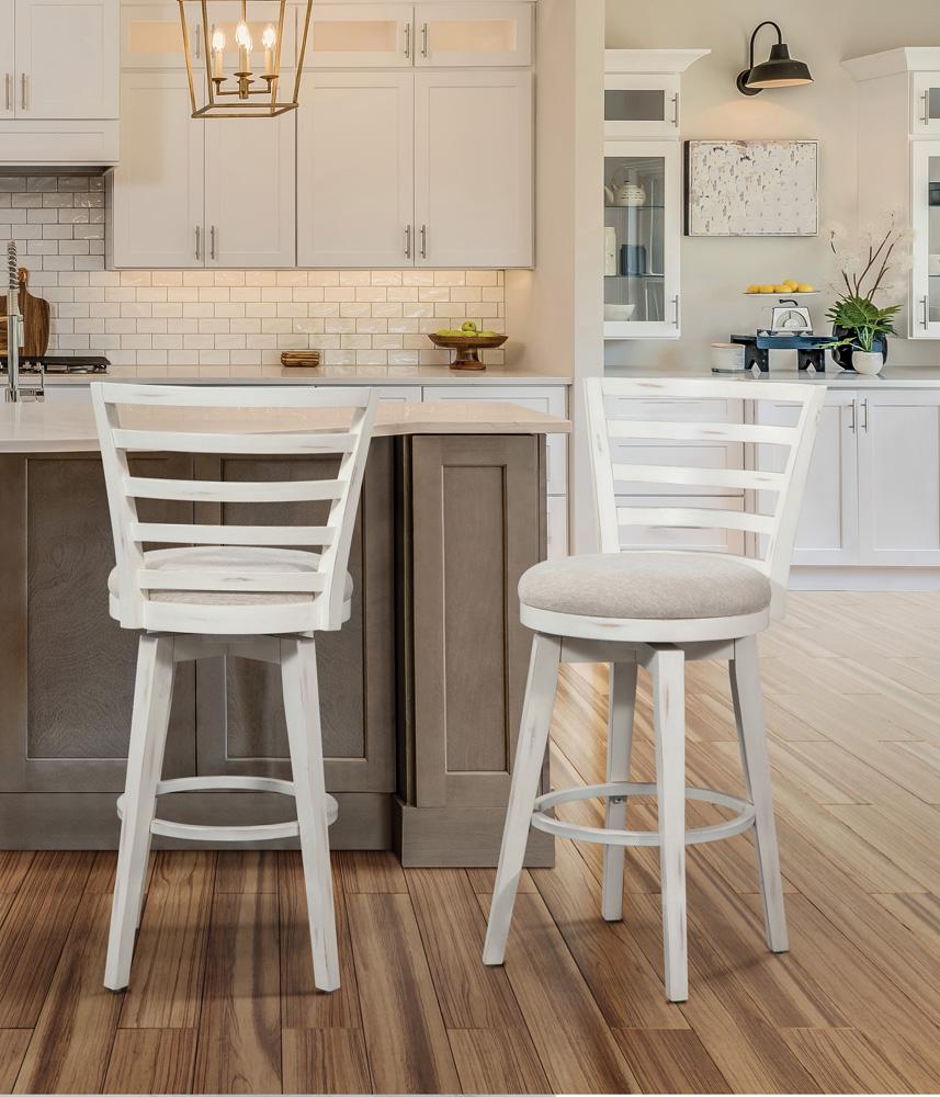 American Woodcrafters - Meadowbrook Bar Height Swivel Stool - Whitewashed - D-2610-350-30F veiw 7